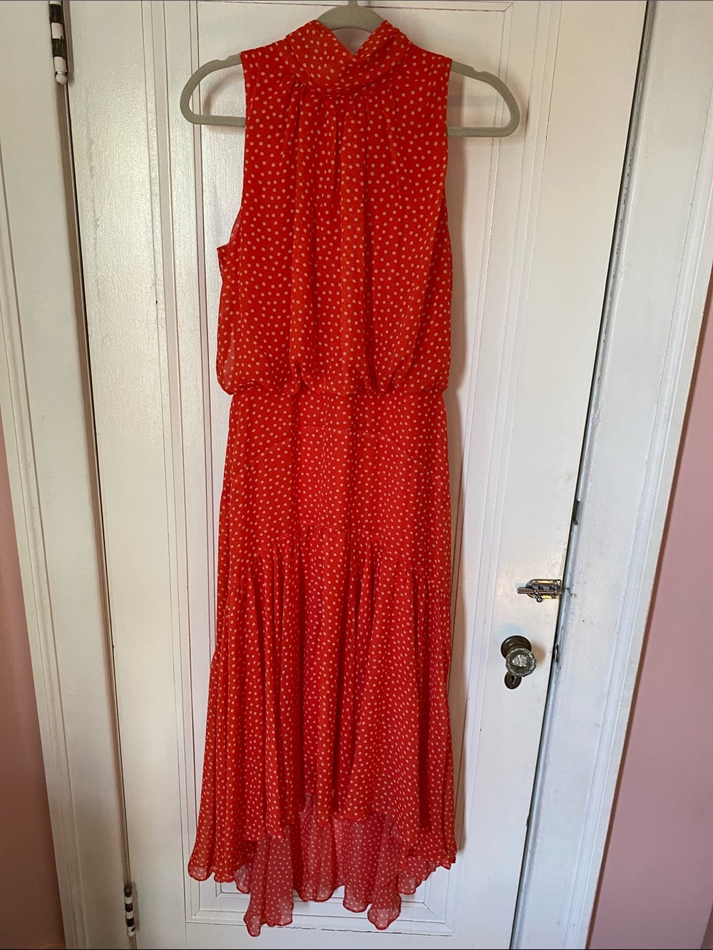 Just...Taylor Red Polka Dot Sleeveless Maxi Dress
